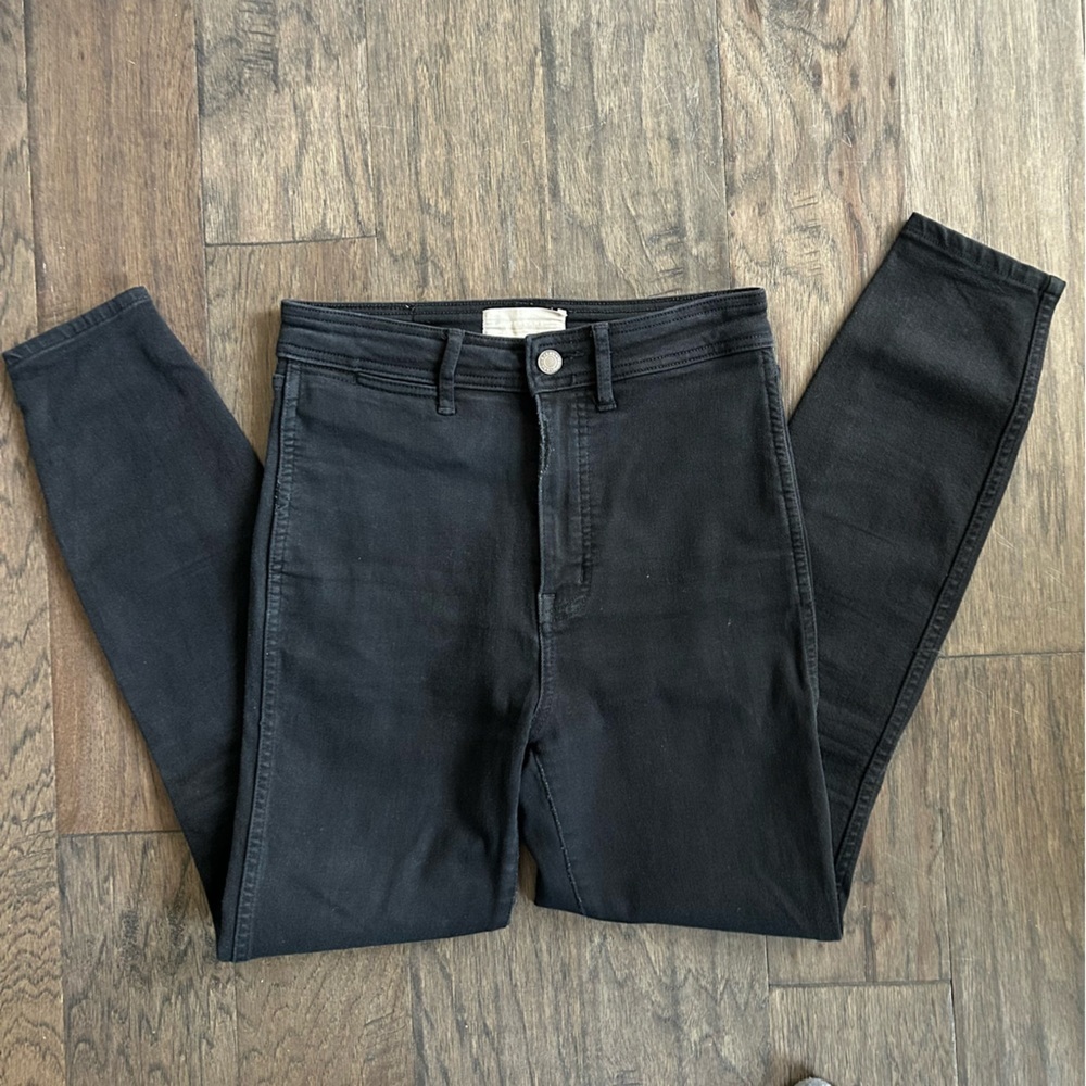 Everlane Way-High Skinny Jeans Black Organic Cotton 27